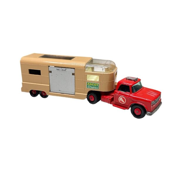 VTG Matchbox Lesney King Size K-18 Dodge Tractor Articulated Horse Van England - Picture 1 of 15